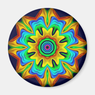 Dekorativer Fantasie-Blumen-Spaß Magnet