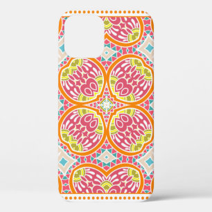 Dekorativer, farbenfroher Ornament auf weißem Hint Case-Mate iPhone Hülle