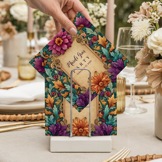 Dekorativer florale Mardi-Gras-Masquerade Serviette (Von Creator hochgeladen)