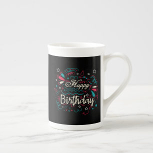 dekorativer Geburtstag Prozellantasse