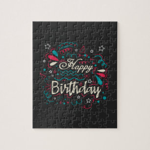 dekorativer Geburtstag Puzzle