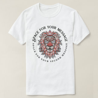 Dekorativer gekrönter Löwe Kunst mit individuellem T-Shirt