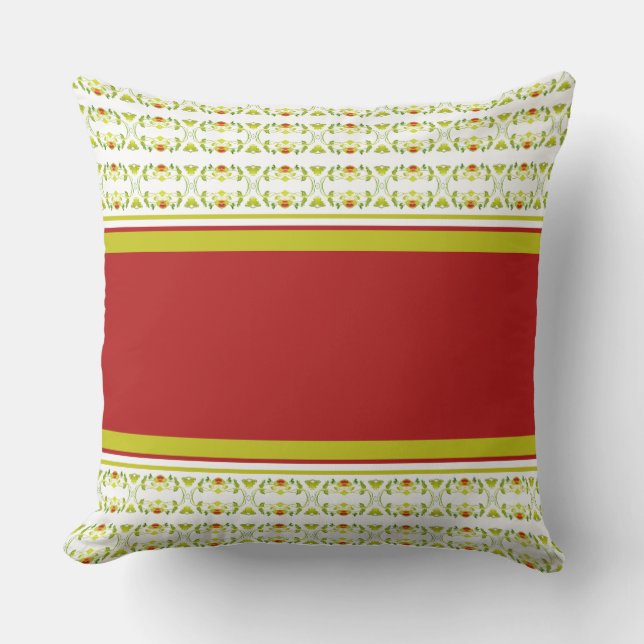 Dekorativer Gemusterter Designer Kissen (Vorderseite)