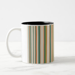 Dekorativer gestreifter zweifarbige tasse