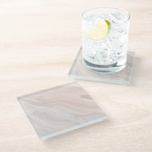 Dekorativer Glasuntersetzer mit tiefrosa Marmorbes