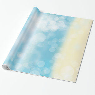 Dekorativer Glitzer Blau und Gold Geschenkpapier