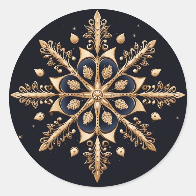 Dekorativer Goldener Sticker (Vorderseite)