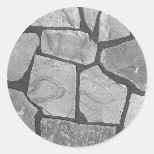 Dekorativer Grau-Stein-Paving Look Runder Aufkleber