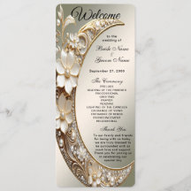 Dekorativer Halbmondrahmen Hochzeitsprogramm