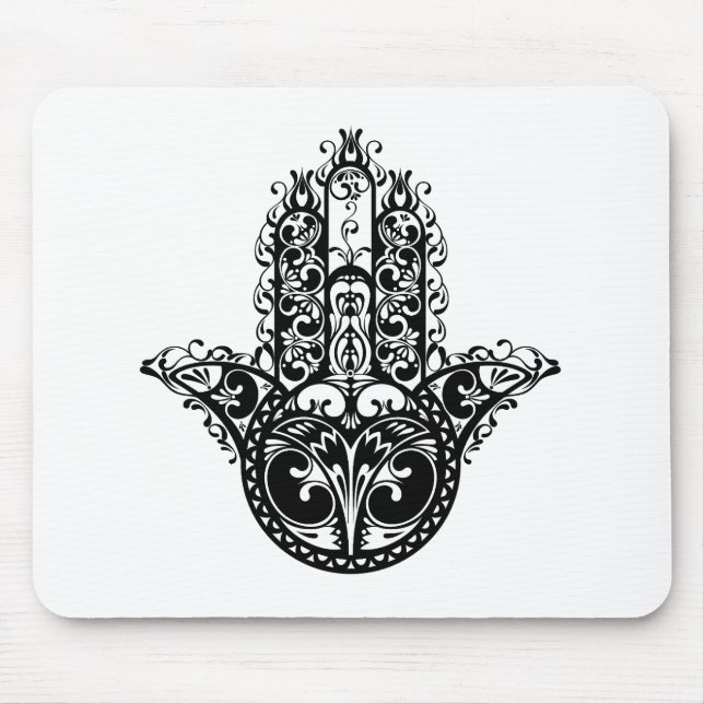 Dekorativer Hamsa Entwurf Mousepad (Vorne)