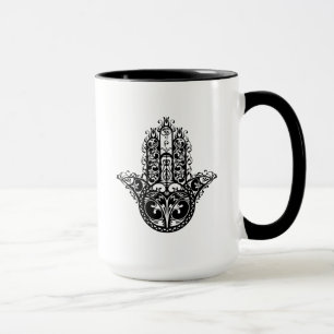 Dekorativer Hamsa Entwurf Tasse