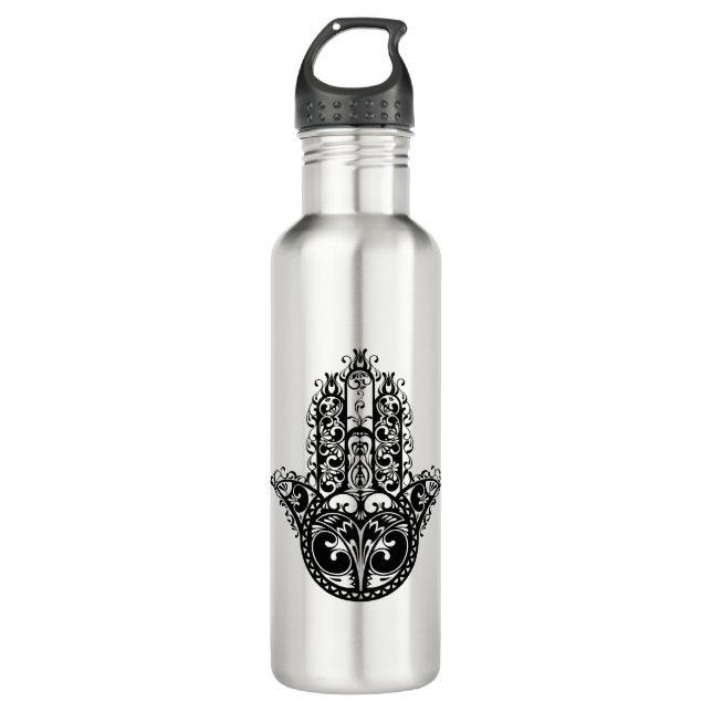 Dekorativer Hamsa Entwurf Trinkflasche (Vorderseite)