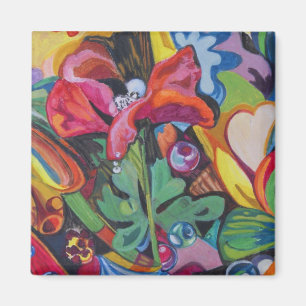 dekorativer künstlerischer Magnet mit roter