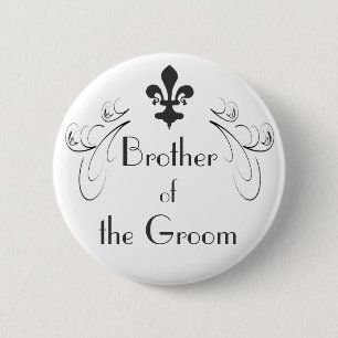 Dekorativer Lilien-Bruder des Bräutigam-Knopfes Button