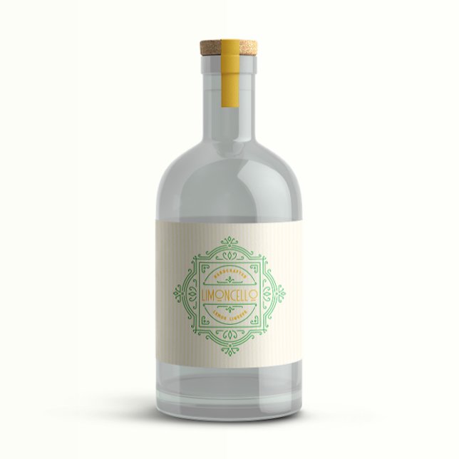 Dekorativer Logo-Rahmen Limoncello Alkoholflaschenetikett (Von Creator hochgeladen)