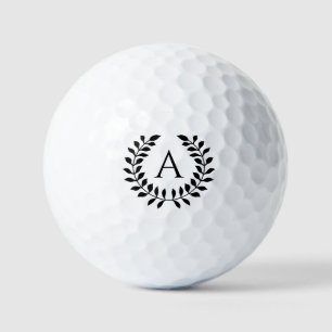 Dekorativer Lorbeerkranz mit individuellem Monogra Golfball
