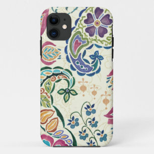 Dekorativer Pfau und bunte Blumen iPhone 11 Hülle