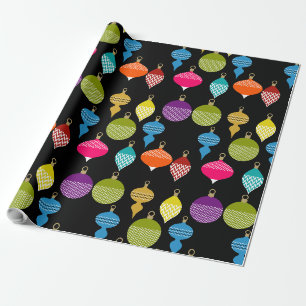 Dekorativer Retro-Weihnachtszierball Geschenkpapier