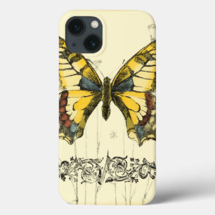 Dekorativer Schmetterling mit Wildblumen Case-Mate iPhone Hülle