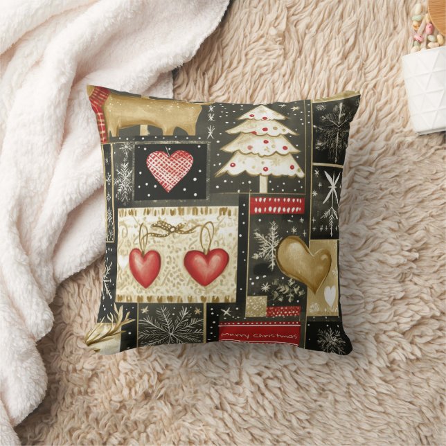 Dekorativer Schnee Blau & Weiß Ball Frohe Weihnach Kissen (Decke)