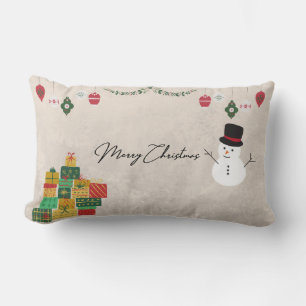 Dekorativer Schnee Blau & Weiß Ball Frohe Weihnach Lendenkissen