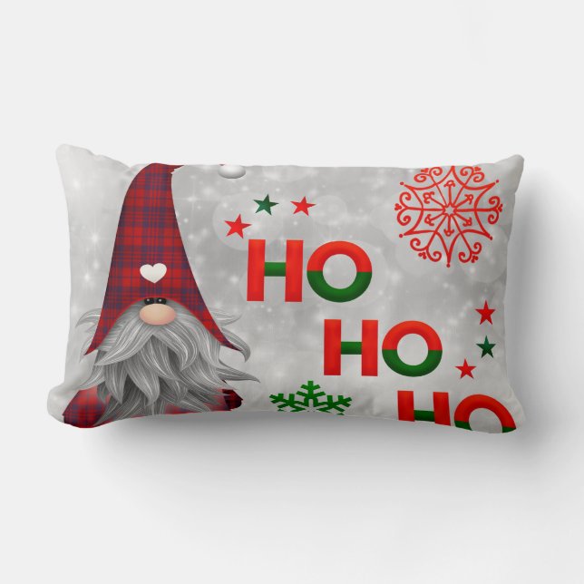 Dekorativer Schnee Blau & Weiß Ball Frohe Weihnach Lendenkissen (Vorderseite)