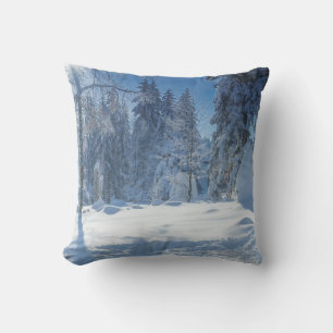 Dekorativer Schnee Blau & Weißer Ball Frohe Weihna Kissen