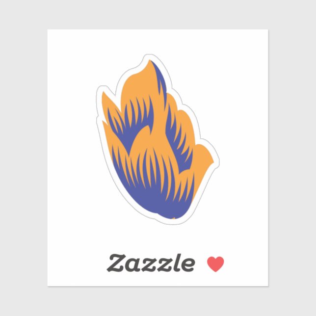 Dekorativer Stil, dunkelblau grün, Wattle Aufkleber (Blatt)