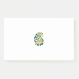 Dekorativer Stil, dunkelblau grün, Wattle Post-it Klebezettel