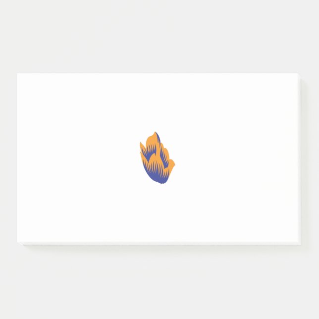 Dekorativer Stil, dunkelblau grün, Wattle Post-it Klebezettel (Vorderseite)