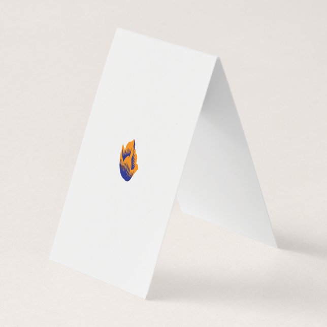 Dekorativer Stil, dunkelblau grün, Wattle Visitenkarten (Rückseite)