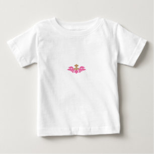Dekorativer Stil, heiß rosa, antikes Glas Baby T-shirt