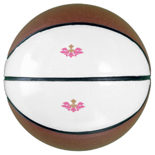 Dekorativer Stil, heiß rosa, antikes Glas Basketball