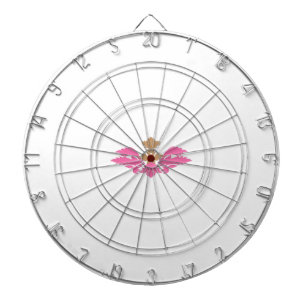 Dekorativer Stil, heiß rosa, antikes Glas Dartscheibe