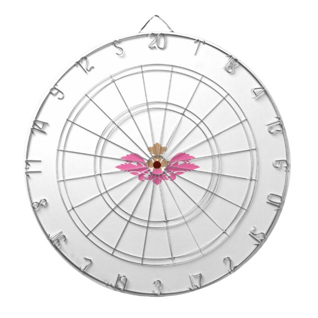 Dekorativer Stil, heiß rosa, antikes Glas Dartscheibe (vorne)