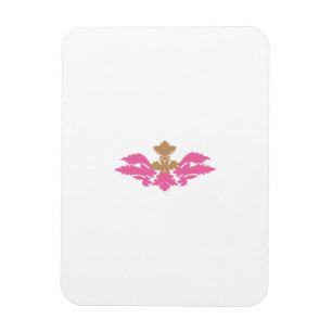 Dekorativer Stil, heiß rosa, antikes Glas Magnet