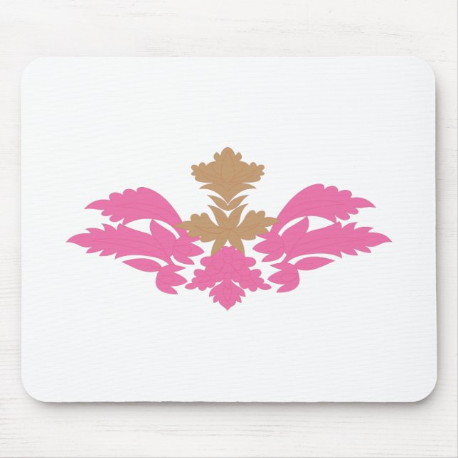 Dekorativer Stil, heiß rosa, antikes Glas Mousepad (Vorne)