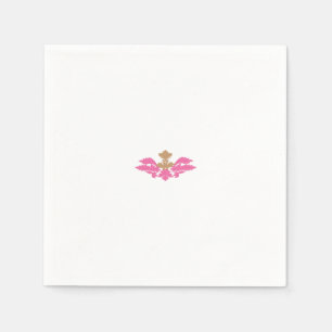 Dekorativer Stil, heiß rosa, antikes Glas Serviette