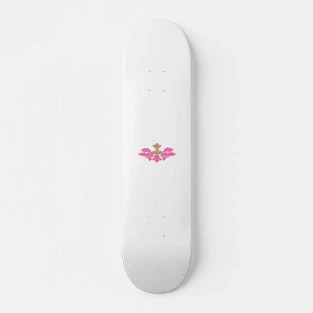 Dekorativer Stil, heiß rosa, antikes Glas Skateboard (Vorne)