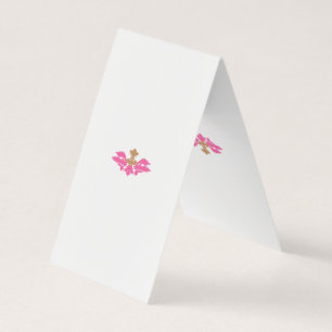Dekorativer Stil, heiß rosa, antikes Glas Visitenkarten