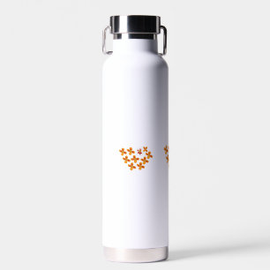 Dekorativer Stil, trübe Orange, Cornell Rot Trinkflasche