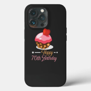 Dekorativer süßer 70. Geburtstag Schokoladenkuchen Case-Mate iPhone Hülle