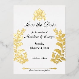 Dekorativer Vintager Stil Folie Einladungspostkarte