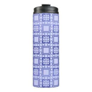 Dekorativer Vintager Stil nahtlos geometrisch Patt Thermosbecher
