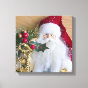 DEKORATIVER WEIHNACHTS-SANTA LEINWANDDRUCK