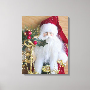 DEKORATIVER WEIHNACHTS-SANTA LEINWANDDRUCK
