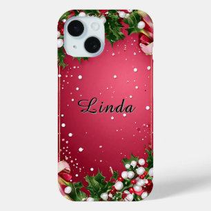 Dekorativer Weihnachtsrahmen mit Grünzeug Case-Mate iPhone Hülle