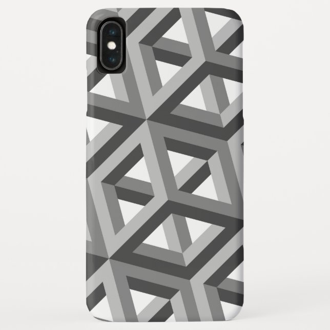 Dekoratives 3D-Hexagons-Muster Case-Mate iPhone Hülle (Rückseite)