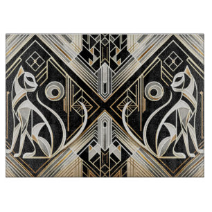 Dekoratives Abstraktes Black Cat Cat Cutting Board Schneidebrett