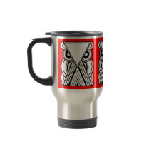 Dekoratives Abstraktes Schale (Schwarz, Weiß und R